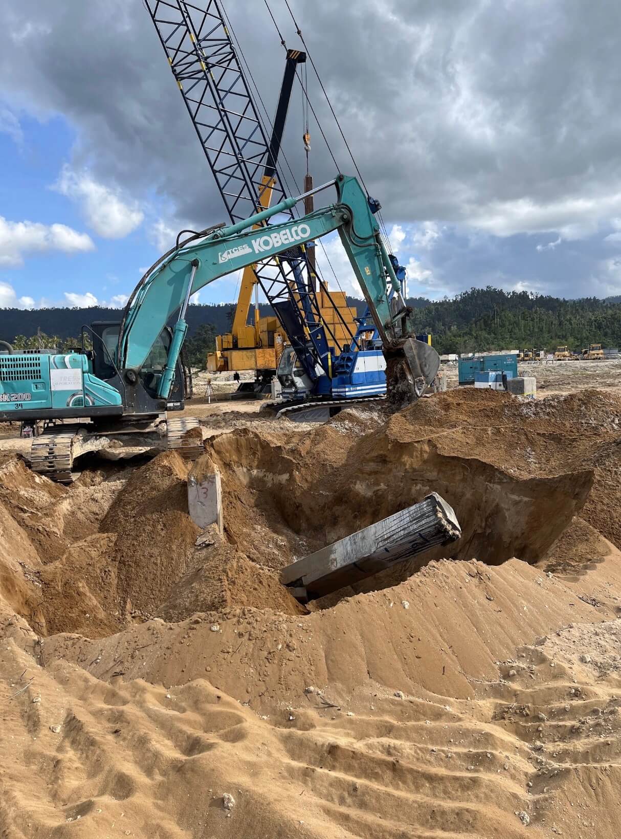 piles with defects for pile integrity test